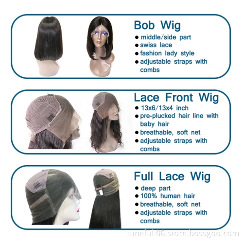 China Natural Color Long Swiss Lace Straight Hair Wig For Black Women 100% Raw Indian Human Hair Lace Front Wig